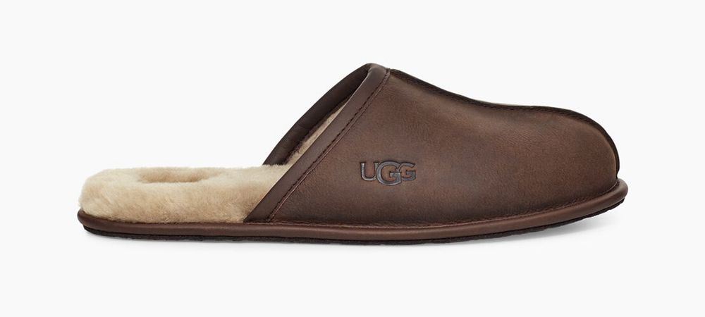 Ugg Scuff Slip-On - Mens Slippers - Chocolate - NZ (2173AENTD)